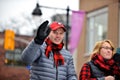 Coach Rick Campbell in Grey Cup Parade Royalty Free Stock Photo